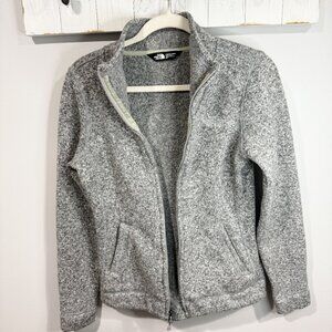 The North Face Women’s Grey Heather Full Zip Sweater Fleece Jacket Size S